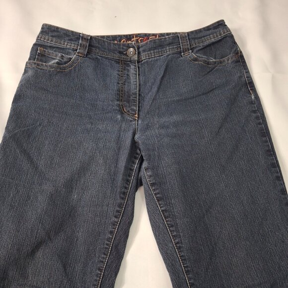 Contrast Vintage Jeans Womans Bootcut Mid Rise Size 13 Black Grey Medium Wash - Picture 8 of 16